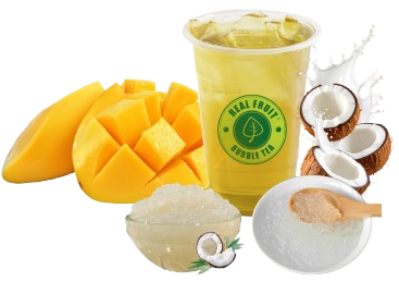HeyTea Coconut Mango Boom: 5 Amazing Facts (Price, Nutritional Facts & Recipe) 3 Heytea Coconut Mango Boom with fresh ingredients