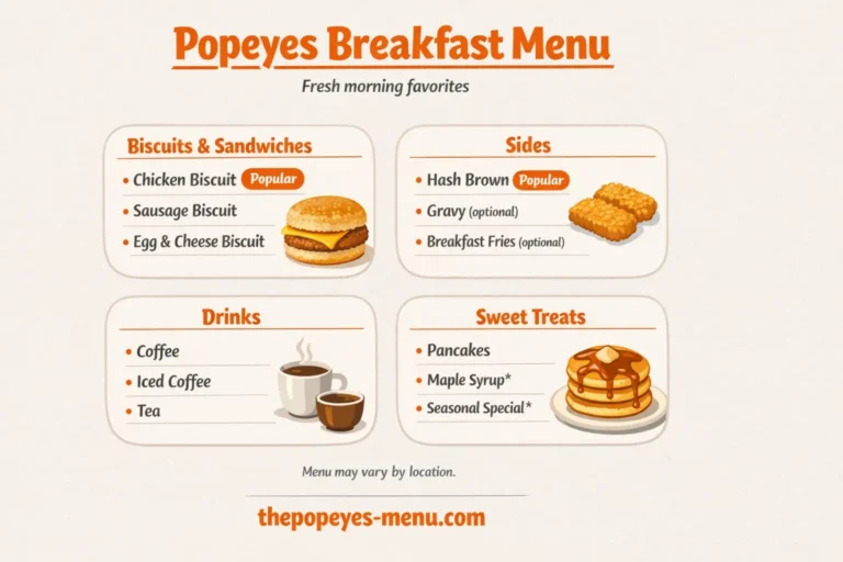 popeyes breakfast menu