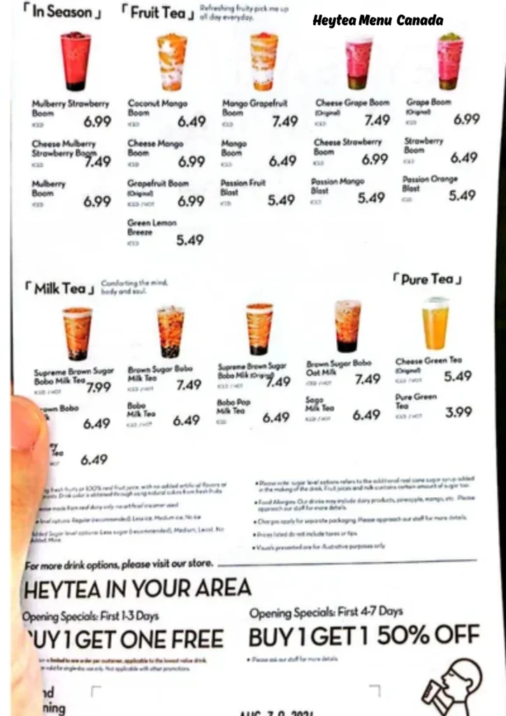 58 Heytea Menu Australia