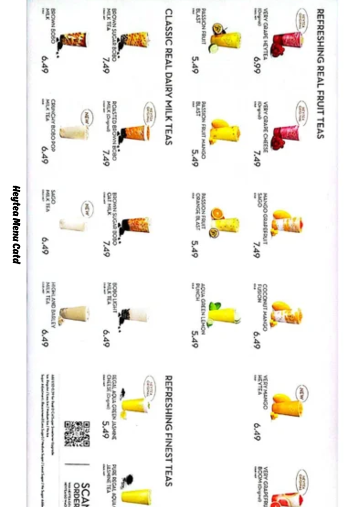 62 Heytea Menu Australia
