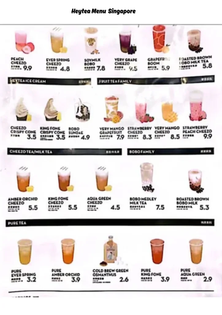 61 Heytea Menu Australia
